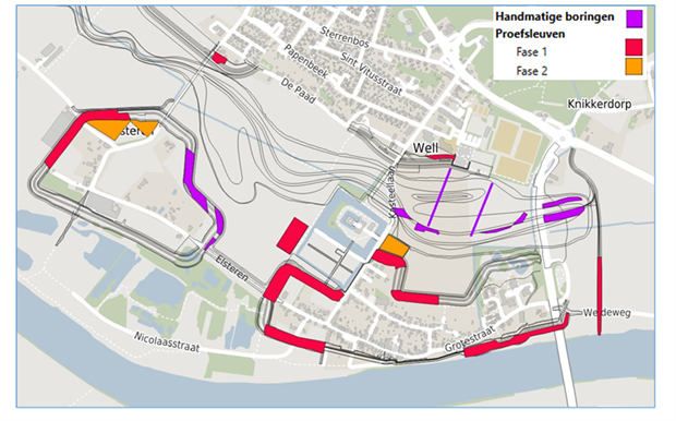 Kaartje archeologisch onderzoek