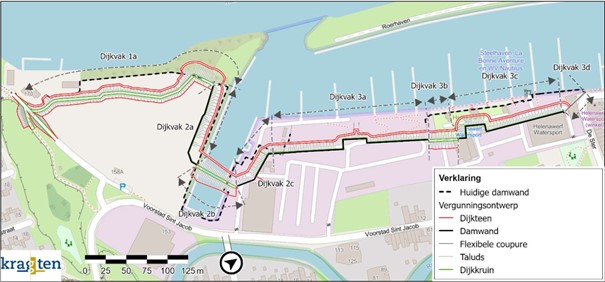 Ligging nieuw dijktraject Roerdelta