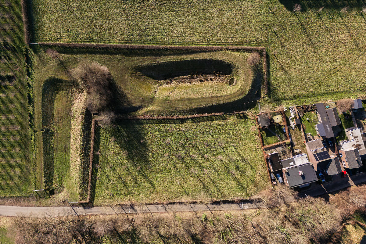 Bovenaanzicht waterbuffer locatie Noorbeek
