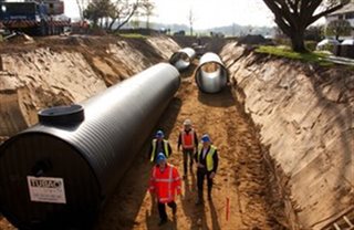 Waterbuffer riolering Herkenberg