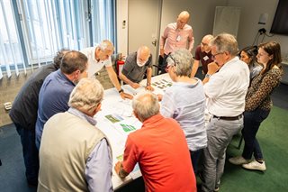 Informatiekaart tijdens bewonersavond Wijnandsrade