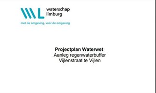 Screenshot met logo Waterschap Limburg en tekst Projectplan Waterwet