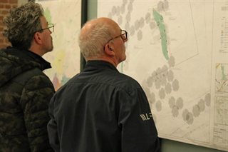Informatiebord tijdens bewonersavond