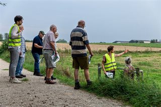 Wandeling door gebied