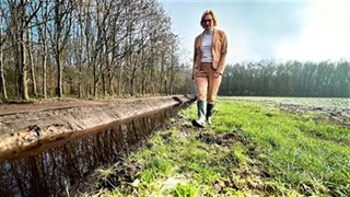 Wandelen langs het project