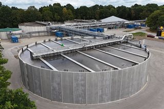 luchtfoto van derde Nereda®-zuiveringstank