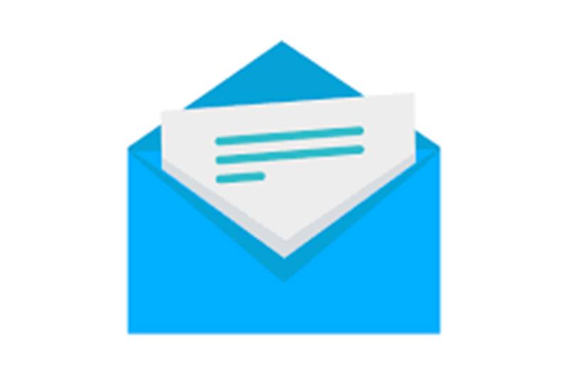 Symbool van brief en envelop