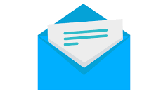 Symbool van brief met envelop