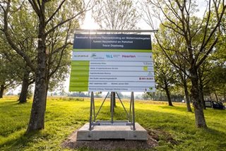 Onthulling projectbord fietsroute