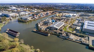 Luchtfoto van de Willem-Alexanderhaven