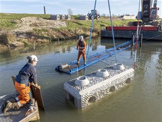 Eerste laag rifblokken