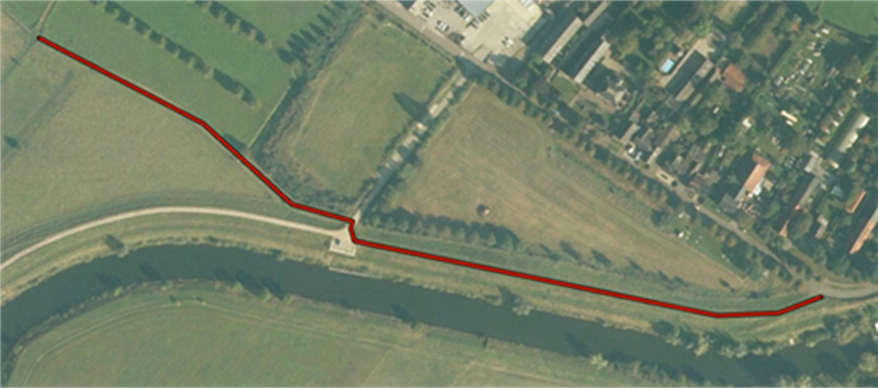 Kaartje met afgesloten wandelpad
