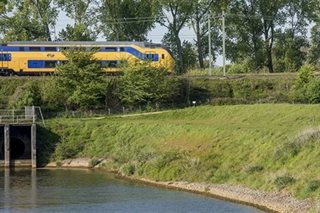 Spoorbrug over het water