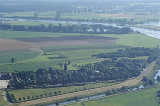 Panorama over land en water