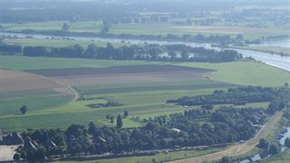 Panorama over land en water