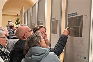 Informatieborden tijdens inloopbijeenkomst