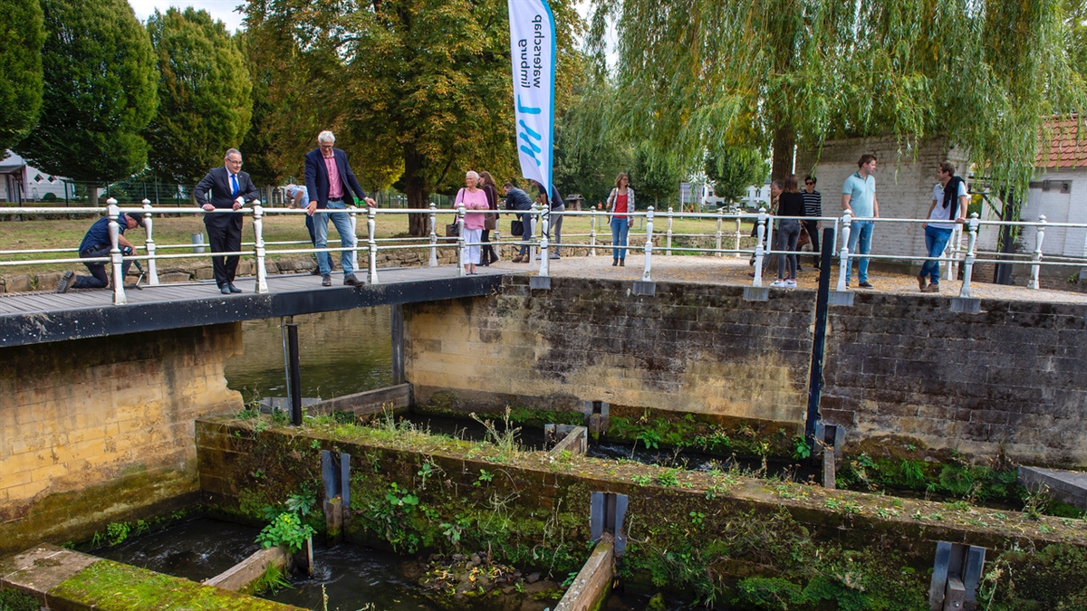 Geul in Valkenburg weer onderhoudsproof Waterschap Limburg