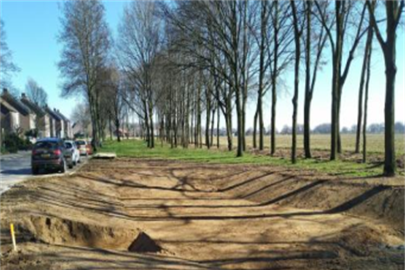 Berging afgegraven