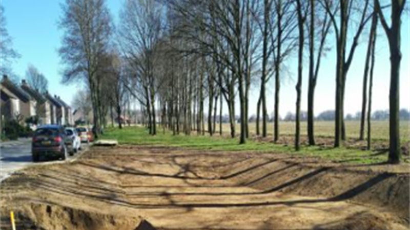 Berging afgegraven