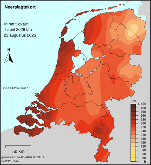 Kaart neerslagtekort 24-8-2026