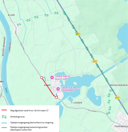 omleidingsroute de kamp