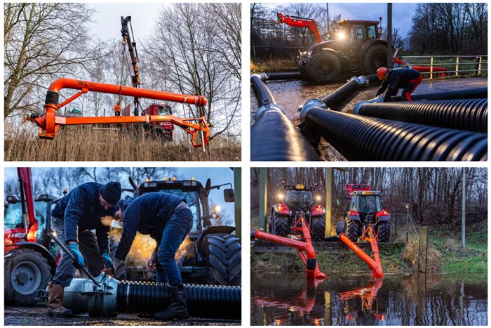 Tractorpomp bij Tungelroyse Beek