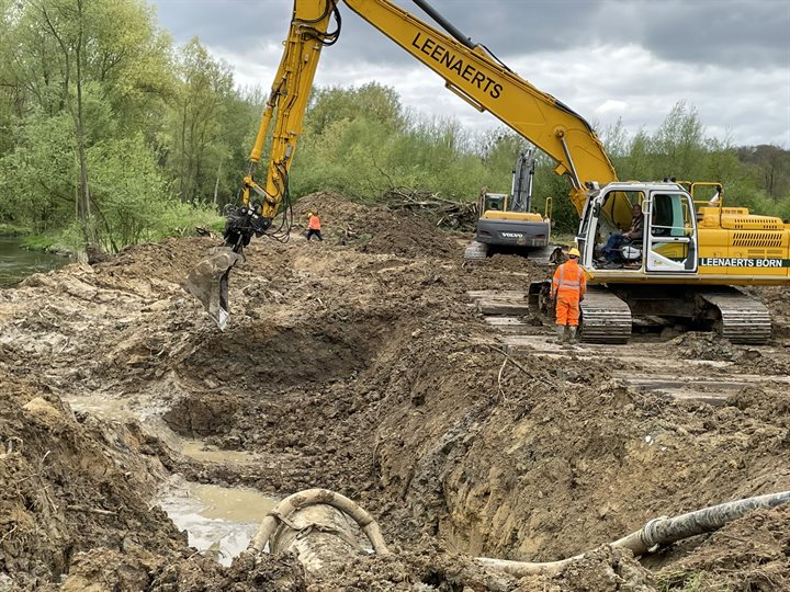 Werkzaamheden bij rioolbreuk