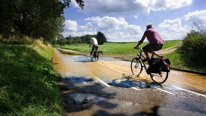 Weg onder water